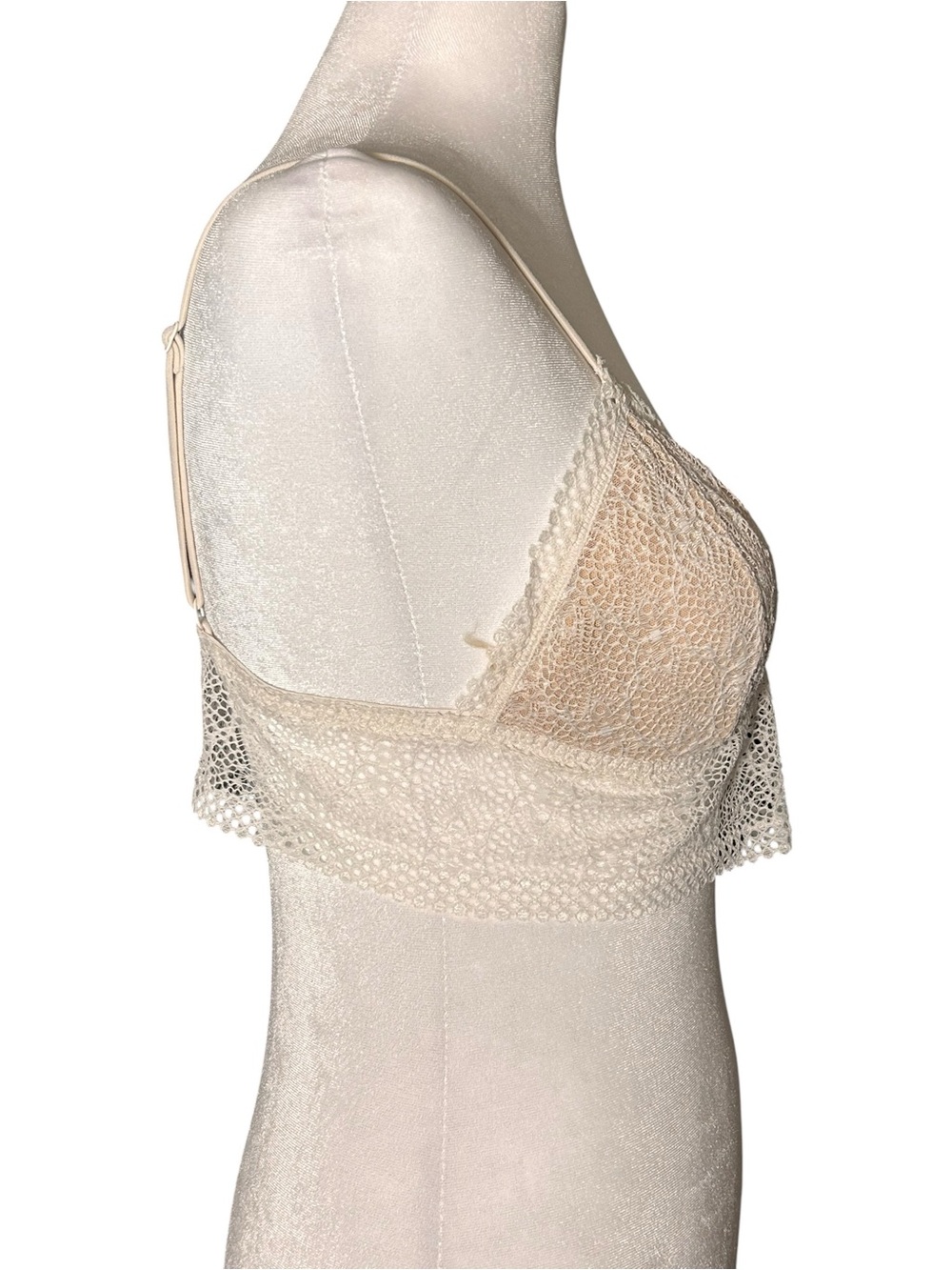 Victoria's Secret Long Line Bralette Ivory L - Picture 5 of 6